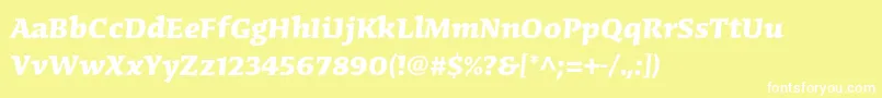 CongabravastdBold Font – White Fonts on Yellow Background