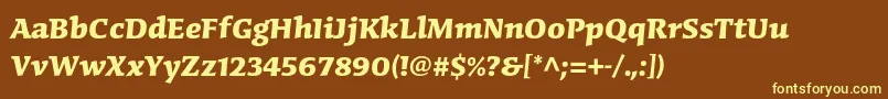 CongabravastdBold Font – Yellow Fonts on Brown Background
