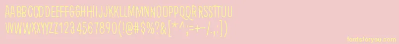 ILoveTheSmellOfRain Font – Yellow Fonts on Pink Background