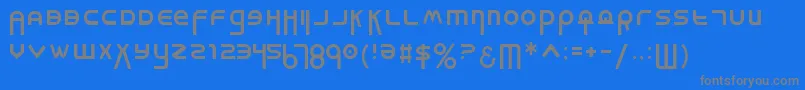 フォントMilkBar – 青い背景に灰色の文字