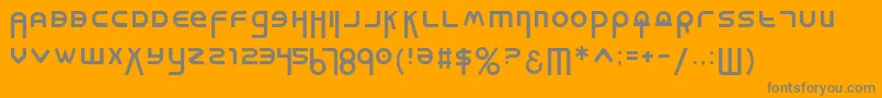 フォントMilkBar – オレンジの背景に灰色の文字