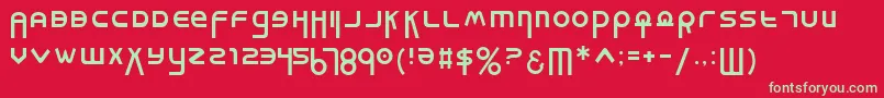 フォントMilkBar – 赤い背景に緑の文字