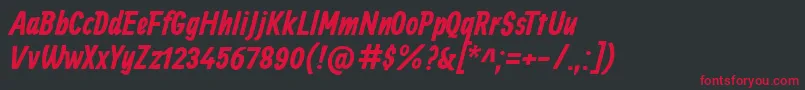 AllanBold Font – Red Fonts on Black Background
