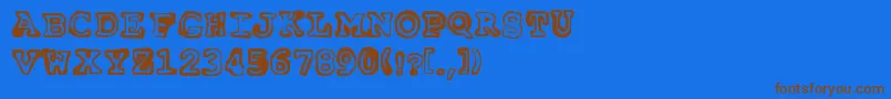 Insomnia3am Font – Brown Fonts on Blue Background