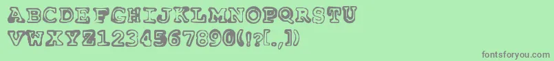 Insomnia3am Font – Gray Fonts on Green Background