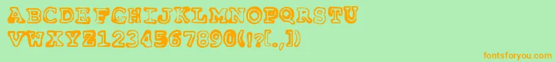 Insomnia3am Font – Orange Fonts on Green Background