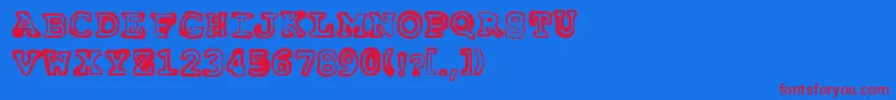 Insomnia3am Font – Red Fonts on Blue Background