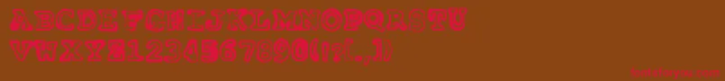 Insomnia3am Font – Red Fonts on Brown Background