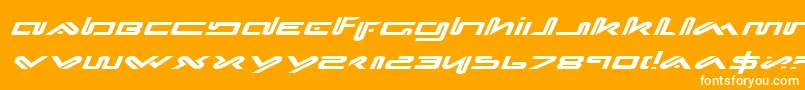 フォントXephyrExpandedItalic – オレンジの背景に白い文字