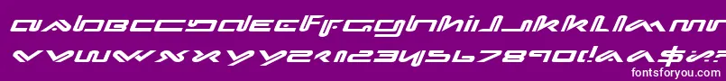 フォントXephyrExpandedItalic – 紫の背景に白い文字