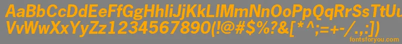 NewsgothicstdBoldoblique Font – Orange Fonts on Gray Background
