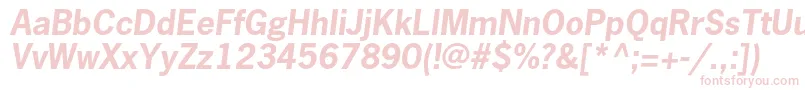 NewsgothicstdBoldoblique Font – Pink Fonts on White Background