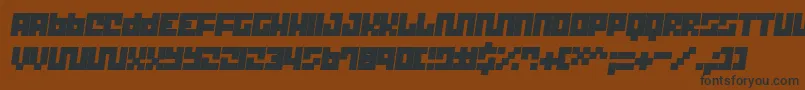 Trick T12 Font – Black Fonts on Brown Background