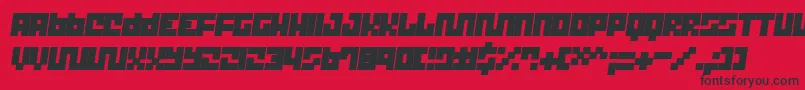 Trick T12 Font – Black Fonts on Red Background