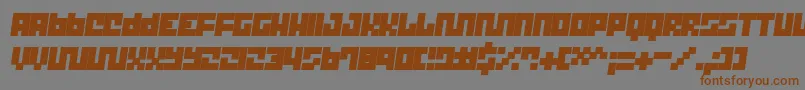 Trick T12 Font – Brown Fonts on Gray Background