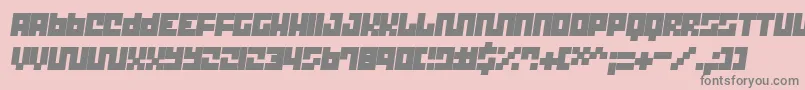 Trick T12 Font – Gray Fonts on Pink Background