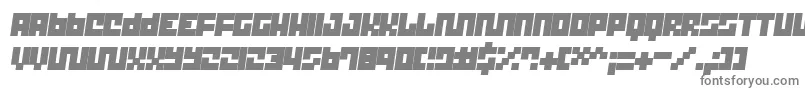 Trick T12-fontti – harmaat kirjasimet valkoisella taustalla
