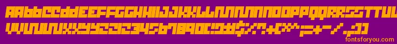 Trick T12 Font – Orange Fonts on Purple Background