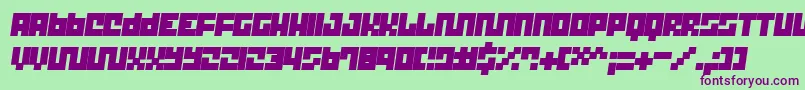 Trick T12 Font – Purple Fonts on Green Background