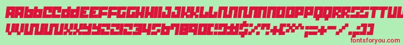 Trick T12 Font – Red Fonts on Green Background