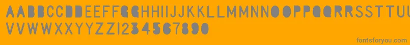 RulerElementary Font – Gray Fonts on Orange Background