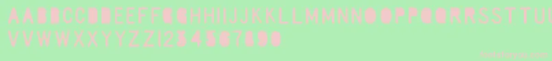 Czcionka RulerElementary – różowe czcionki na zielonym tle