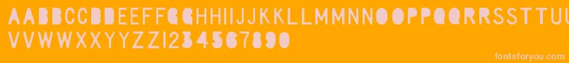 fuente RulerElementary – Fuentes Rosadas Sobre Fondo Naranja