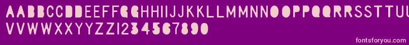 RulerElementary Font – Pink Fonts on Purple Background