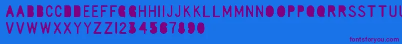 RulerElementary Font – Purple Fonts on Blue Background