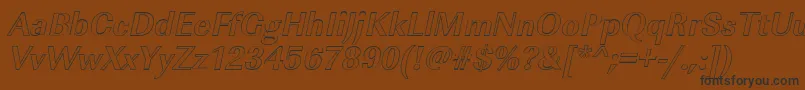 ImperialouBolditalic Font – Black Fonts on Brown Background