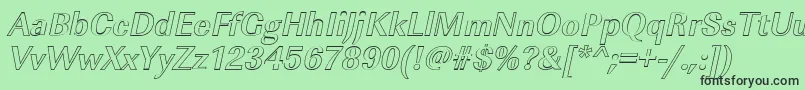 ImperialouBolditalic Font – Black Fonts on Green Background