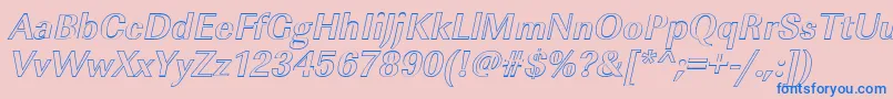 ImperialouBolditalic Font – Blue Fonts on Pink Background