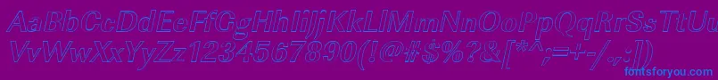 ImperialouBolditalic Font – Blue Fonts on Purple Background