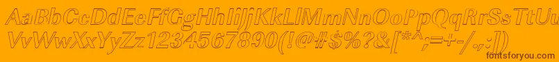 ImperialouBolditalic Font – Brown Fonts on Orange Background