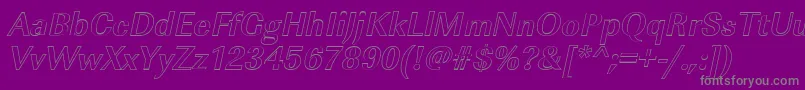 ImperialouBolditalic Font – Gray Fonts on Purple Background