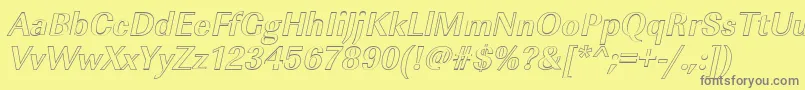 ImperialouBolditalic Font – Gray Fonts on Yellow Background
