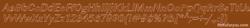 ImperialouBolditalic Font – Pink Fonts on Brown Background