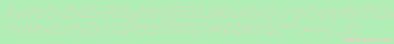 ImperialouBolditalic Font – Pink Fonts on Green Background