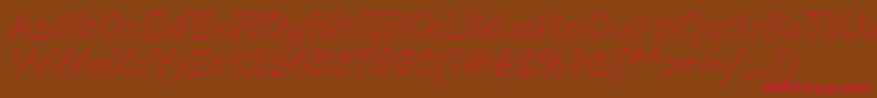 ImperialouBolditalic Font – Red Fonts on Brown Background