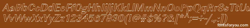 ImperialouBolditalic Font – White Fonts on Brown Background