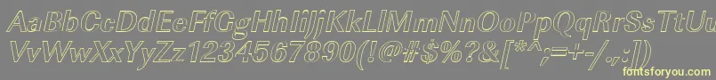 ImperialouBolditalic Font – Yellow Fonts on Gray Background