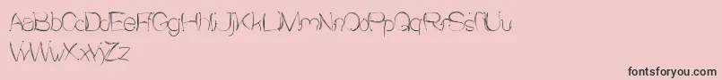 Fonte Sensation – fontes pretas em um fundo rosa
