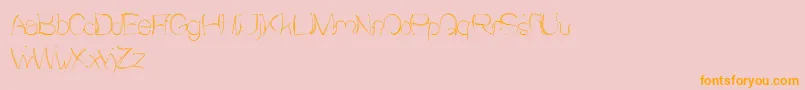 Sensation Font – Orange Fonts on Pink Background