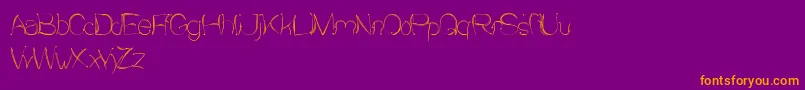 Sensation Font – Orange Fonts on Purple Background