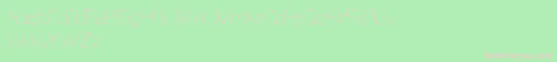 フォントSensation – 緑の背景にピンクのフォント