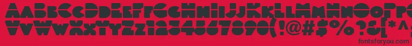 Linotypeblackwhitelaser Font – Black Fonts on Red Background