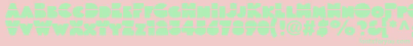 Linotypeblackwhitelaser Font – Green Fonts on Pink Background