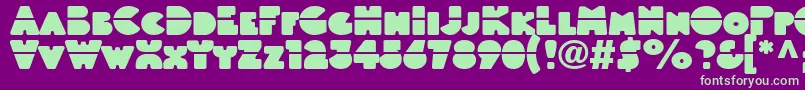 Linotypeblackwhitelaser Font – Green Fonts on Purple Background