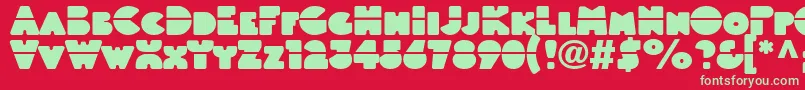 Linotypeblackwhitelaser Font – Green Fonts on Red Background