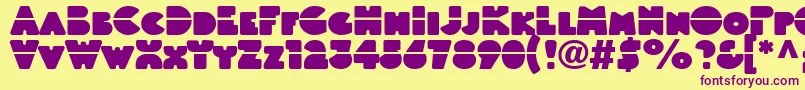 Linotypeblackwhitelaser Font – Purple Fonts on Yellow Background